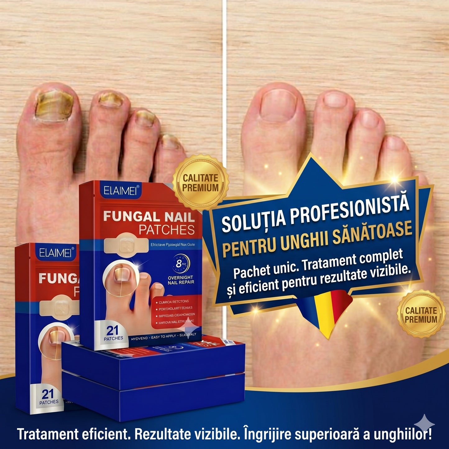 Plasturi anti-fungici pentru regenerarea unghiilor